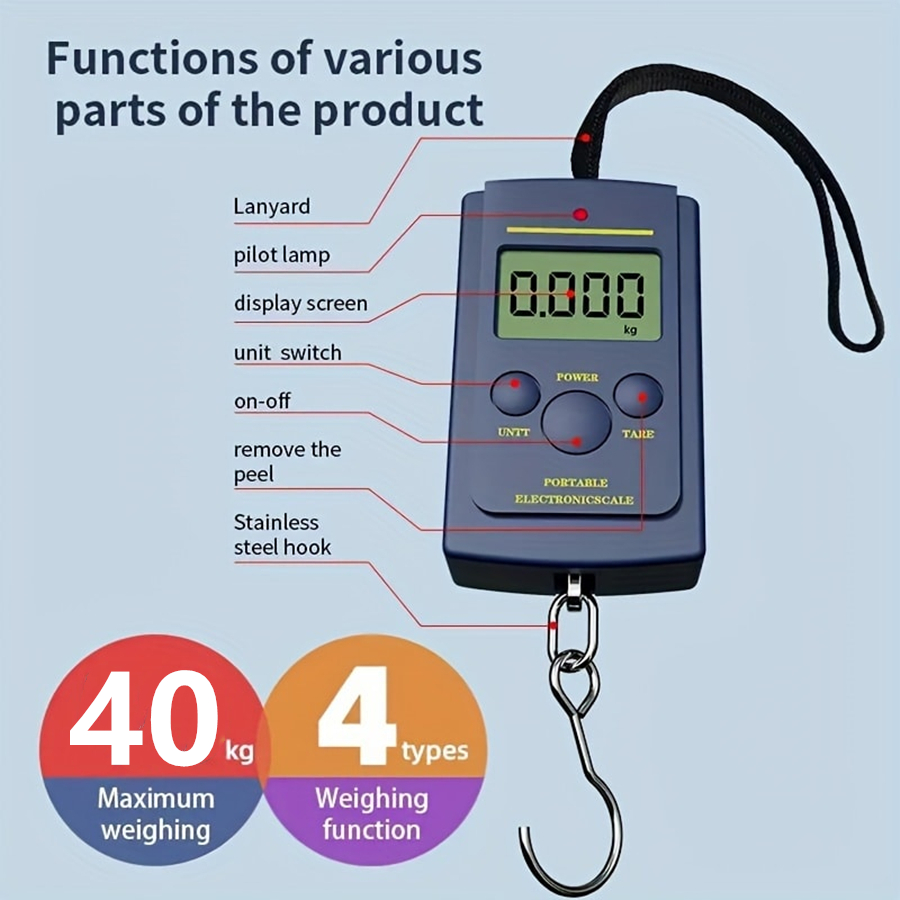 40kg multifuncional mini eletr - Fishing Hook avaliação e preço