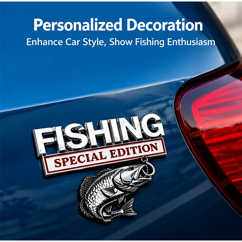 Emblema de Metal Cromado para  - Fishing Hook avaliação e preço
