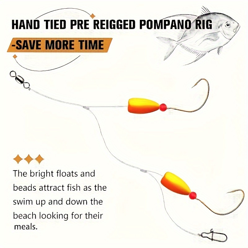 3 pçs pompano equipamentos de  - Fishing Hook Circle avaliação e preço