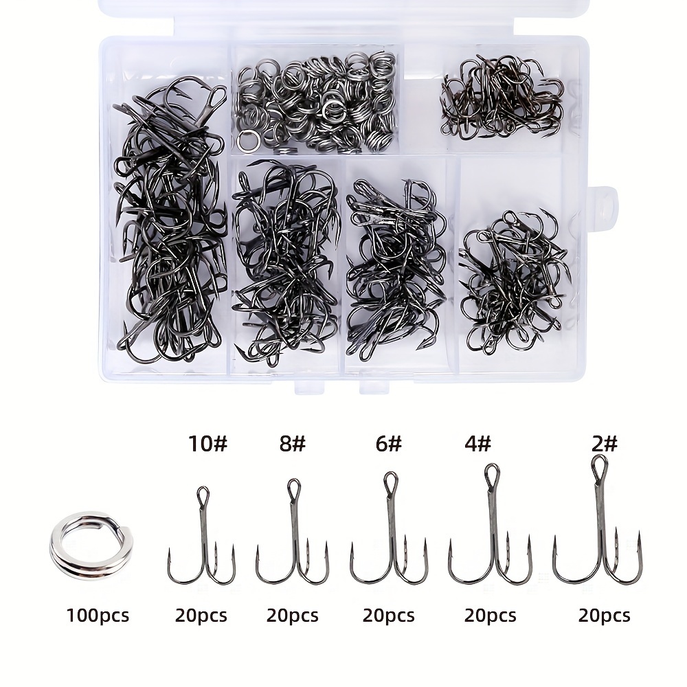 200 Ganchos de Pesca Triplos c - Fishing Hook Circle avaliação e preço