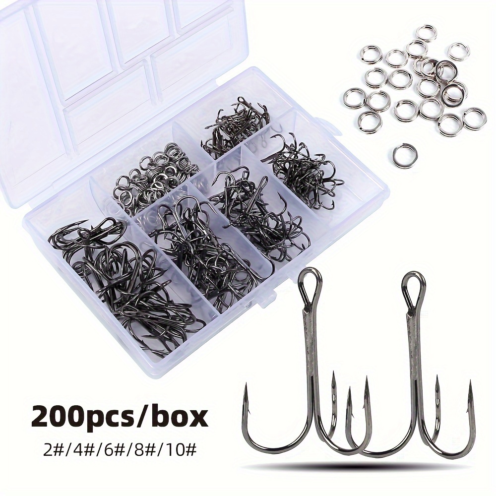 200 Ganchos de Pesca Triplos c - Fishing Hook Circle avaliação e preço