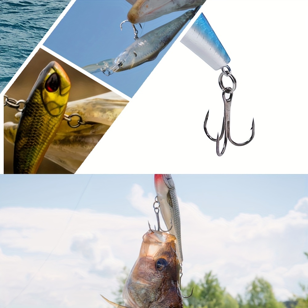 200 Ganchos de Pesca Triplos c - Fishing Hook Circle avaliação e preço