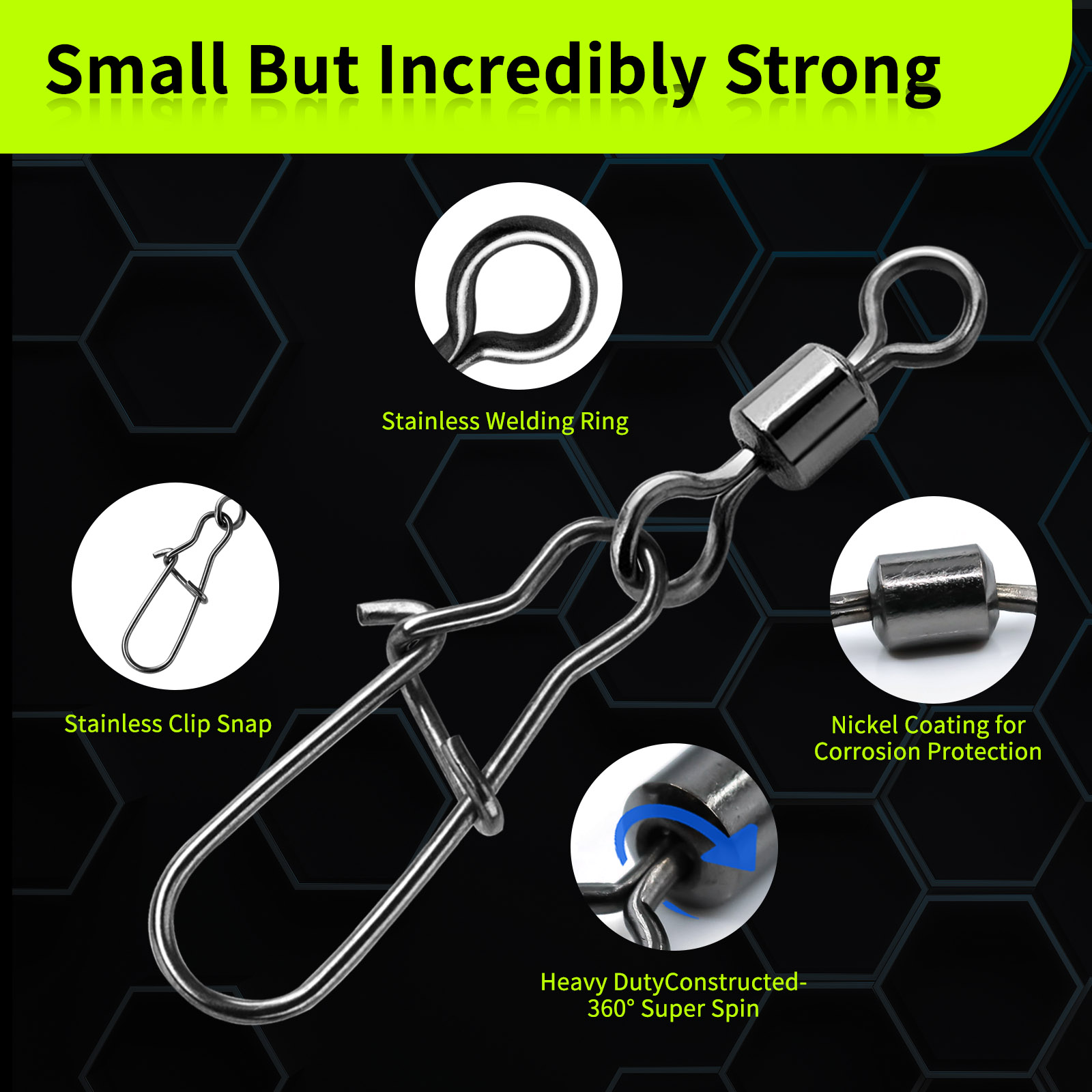 Duo-lock snap gira 50 ~ 200 pç - Fishing Hook Circle avaliação e preço