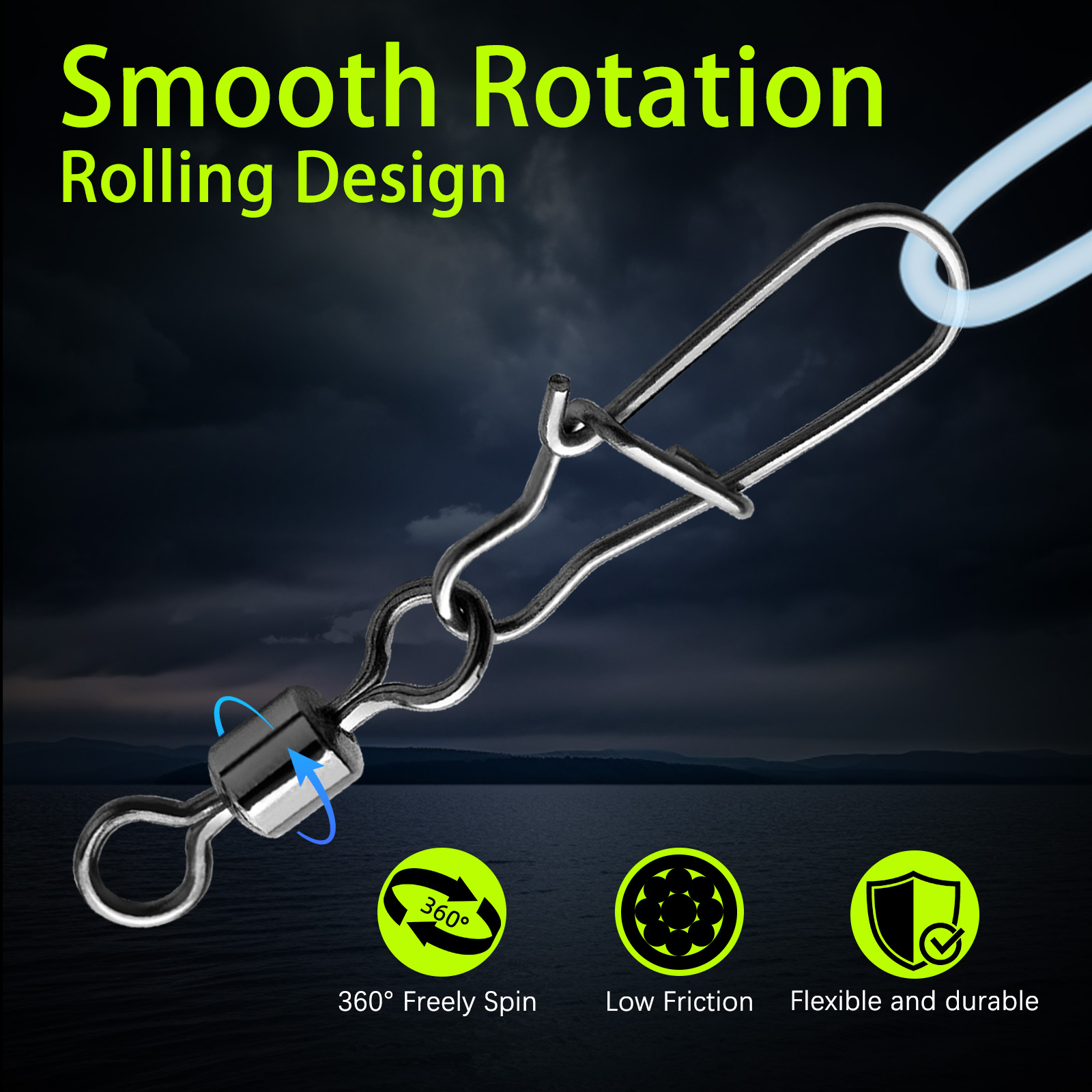 Duo-lock snap gira 50 ~ 200 pç - Fishing Hook Circle avaliação e preço
