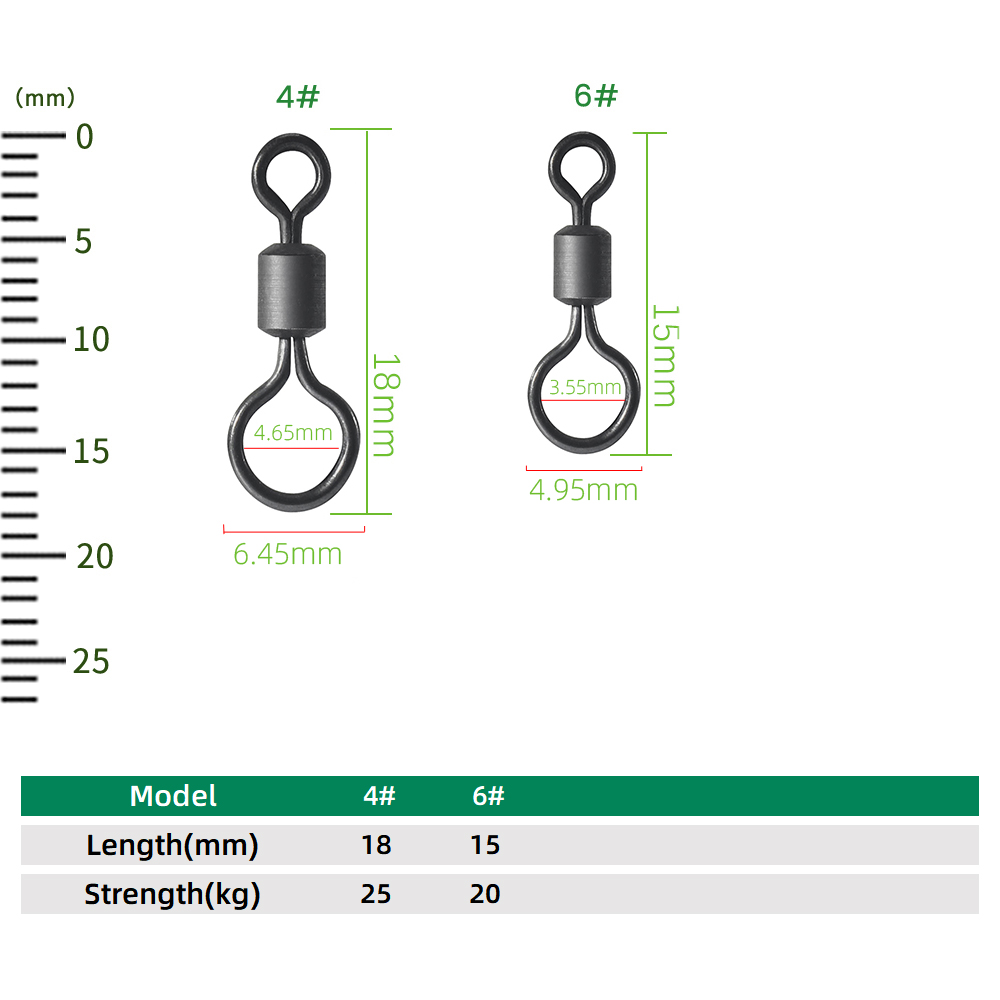 100 Peças Giradores de Pesca p - Fishing Hook Size avaliação e preço