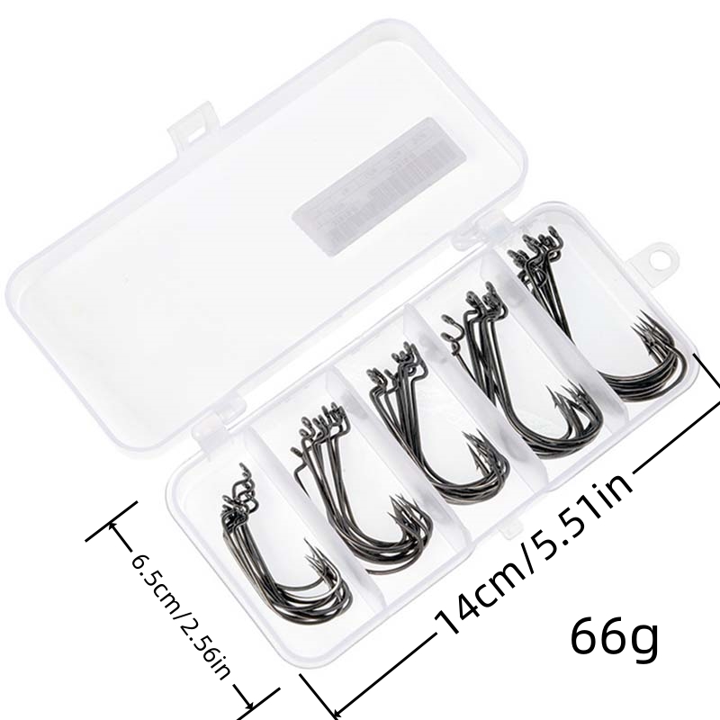 Caixa com 50 Anzóis de Pesca e - Fishing Hook Offset avaliação e preço