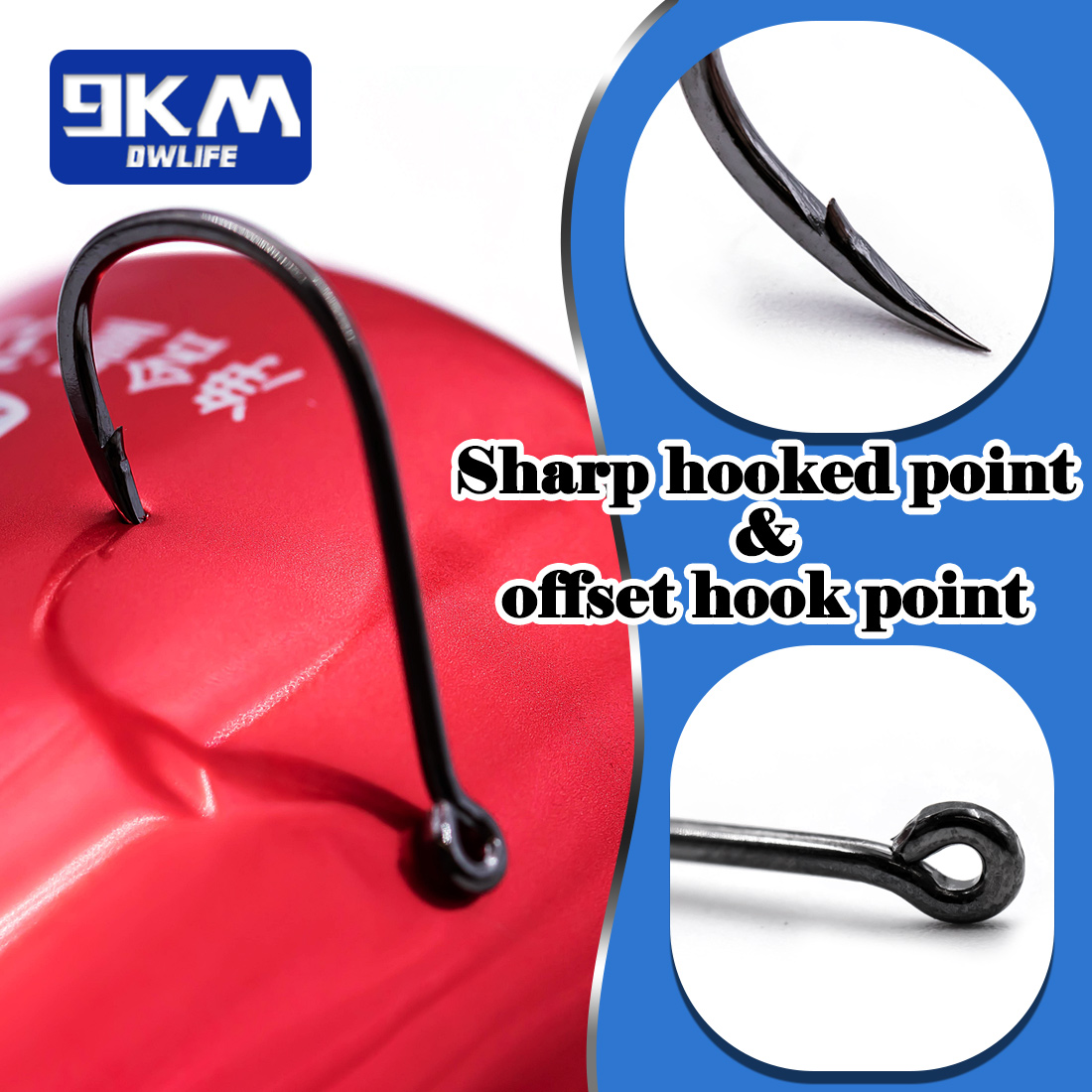 Ganchos de pesca iseama, 9km,  - Fishing Hook Offset avaliação e preço