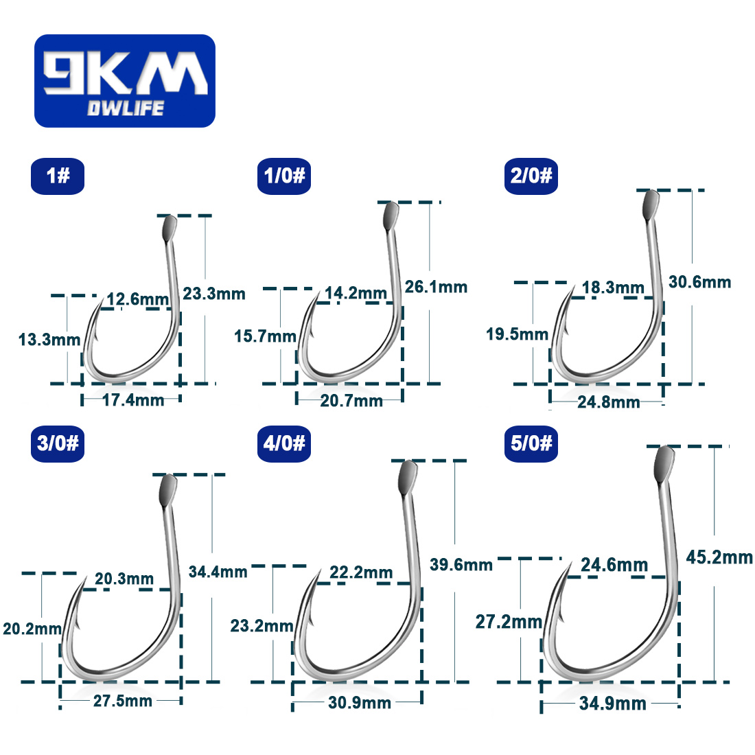 Ganchos de isca viva de 9km, g - Fishing Hook Circle avaliação e preço
